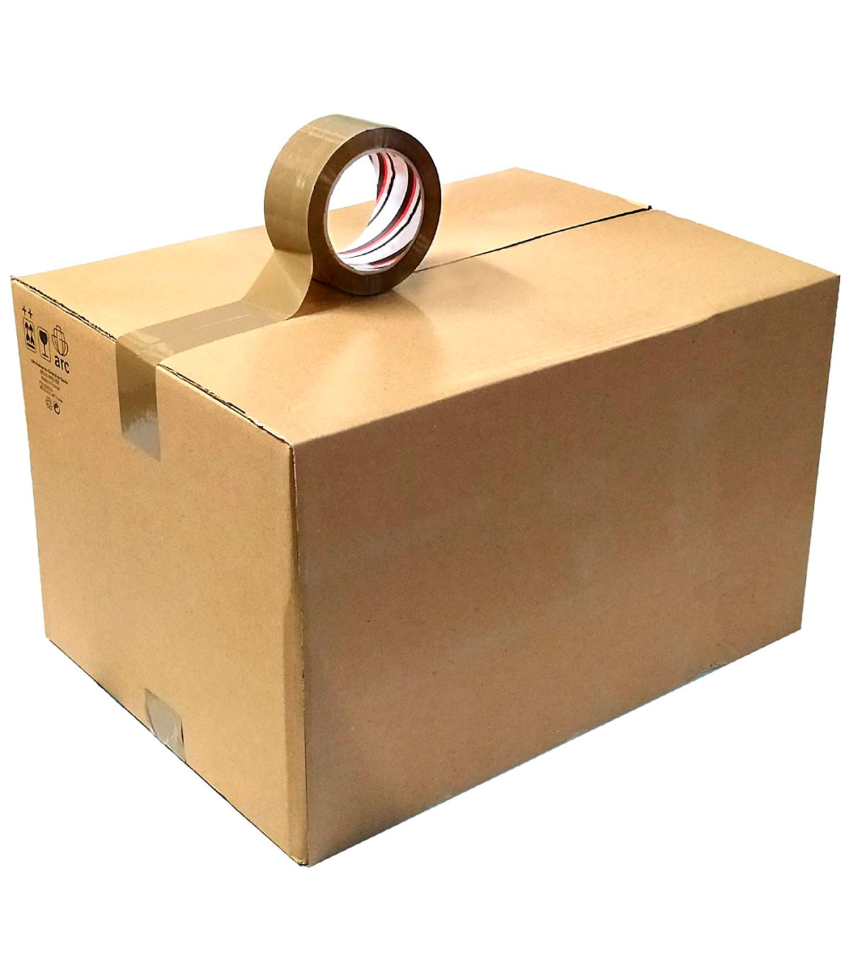 Tradineur - Cinta embalaje adhesiva, precinto multiusos para embalar,  sellar, empaquetar, cerrar cajas, resistente al desgarro