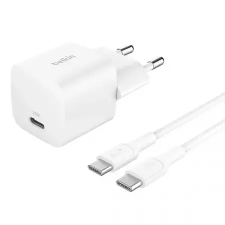 Belkin Cargador PD 25W Blanco con Cable 1M - Carga Rápida Belkin Cargador PD 25W Blanco con Cable 1M - Carga Rápida