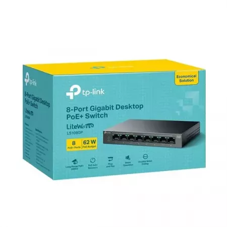 Switch TP-LINK 8 Puertos Gigabit con PoE+ – Conexión Rápida Switch TP-LINK 8 Puertos Gigabit con PoE+ – Conexión Rápida