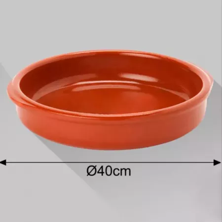 Cazuela de Barro Refractario 42 cm para Horno y Gas Cazuela de Barro Refractario 42 cm para Horno y Gas