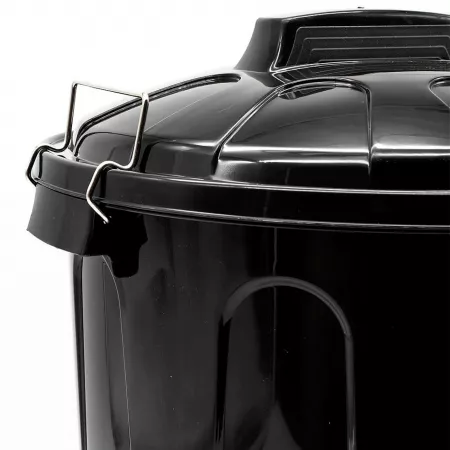 Cubo de Basura 31L Negro PP Resistente con Asas y Cierres Cubo de Basura 31L Negro PP Resistente con Asas y Cierres