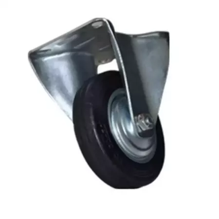 Rueda Fija 120 mm Goma Antimarcas 4 Orificios Reforzada Rueda Fija 120 mm Goma Antimarcas 4 Orificios Reforzada