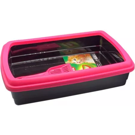Arenero Rectangular Gatos 47x31 cm con Pala y Borde Colors Arenero Rectangular Gatos 47x31 cm con Pala y Borde Colors