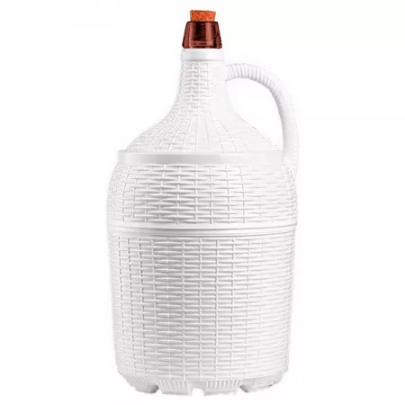 Garrafa de Vidrio 5L con Tapa Hermética y Corcho – Estilo Mimbre Garrafa de Vidrio 5L con Tapa Hermética y Corcho – Estilo Mimbre