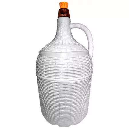 Garrafa de Vidrio 5L con Tapa Hermética y Corcho – Estilo Mimbre Garrafa de Vidrio 5L con Tapa Hermética y Corcho – Estilo Mimbre