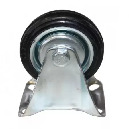 Rueda Fija 120 mm Goma Antimarcas 4 Orificios Reforzada Rueda Fija 120 mm Goma Antimarcas 4 Orificios Reforzada