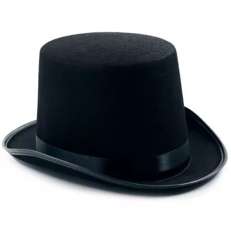 Sombrero Chistera Negro de Fieltro Clásico para Carnavales