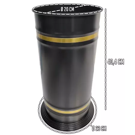 Tradineur - Paragüero redondo con adorno - Fabricado en Latón - Soporte para paraguas cilíndrico metálico para entrada de oficin Tradineur - Paragüero redondo con adorno - Fabricado en Latón - Soporte para paraguas cilíndrico metálico para entrada de oficin