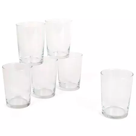 Tradineur - Juego de 12 vasos, 50 cl "Bodega", pack vasos de cristal templado, resistente, ligero, aptos para lavavajillas, 12 x