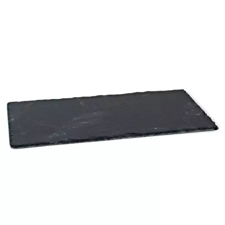 Pack de 6 tablas pizarra rectangulares 30 x 13 cm. Platos llanos de piedra natural, bandejas para servir alimentos, quesos, aper