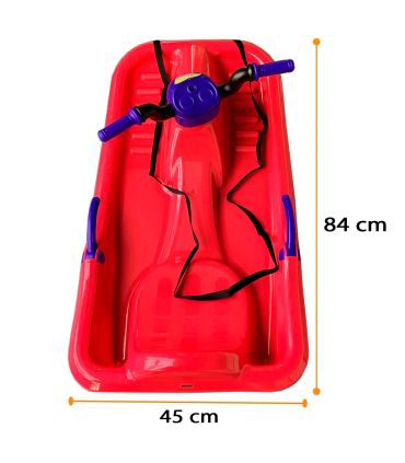 Tradineur - Trineo de nieve infantil de plástico, tabla de descenso con  cuerda para niños, deportes de invierno, azul, 25 x 45 x