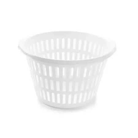 Tradineur - Cesta para la ropa redonda, cesta colada redonda, color blanco 47 x 45 x 28 cm Tradineur - Cesta para la ropa redonda, cesta colada redonda, color blanco 47 x 45 x 28 cm