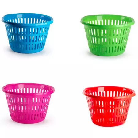 Tradineur - Cesta para la ropa redonda, cesta colada redonda, color surtido 47 x 45 x 28 cm