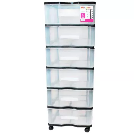 Cajonera Negra 6 Cajones con Ruedas para Oficina y Hogar Cajonera Negra 6 Cajones con Ruedas para Oficina y Hogar