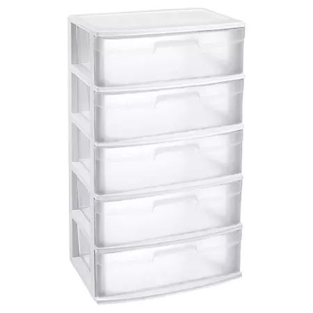 Tradineur - Cajonera de organización ?Nilo? - Ideal para el hogar o el trabajo - Fabricación en plástico - 5 Cajones Transparent Tradineur - Cajonera de organización ?Nilo? - Ideal para el hogar o el trabajo - Fabricación en plástico - 5 Cajones Transparent