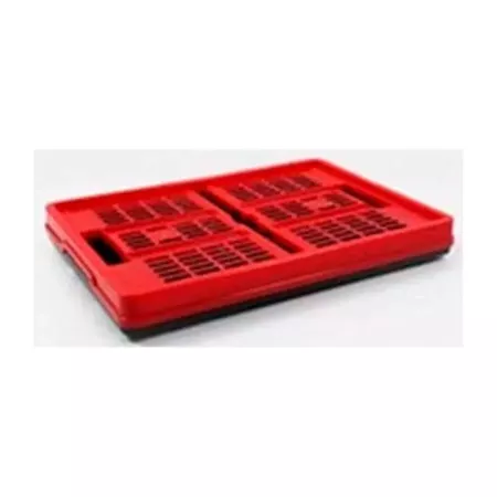 Caja plástico plegable de 23,6 x 47,5 x 35 cm "voila" de color roja de 32 litros. Recipiente de plástico plegable, para almacena