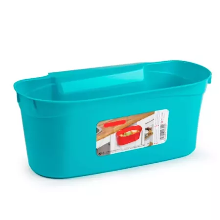 Tradineur - Cesta de plástico de color surtido, recogedora para múltiples usos, de 13 x 30 x 17 cm. Recogedor para distintos uso