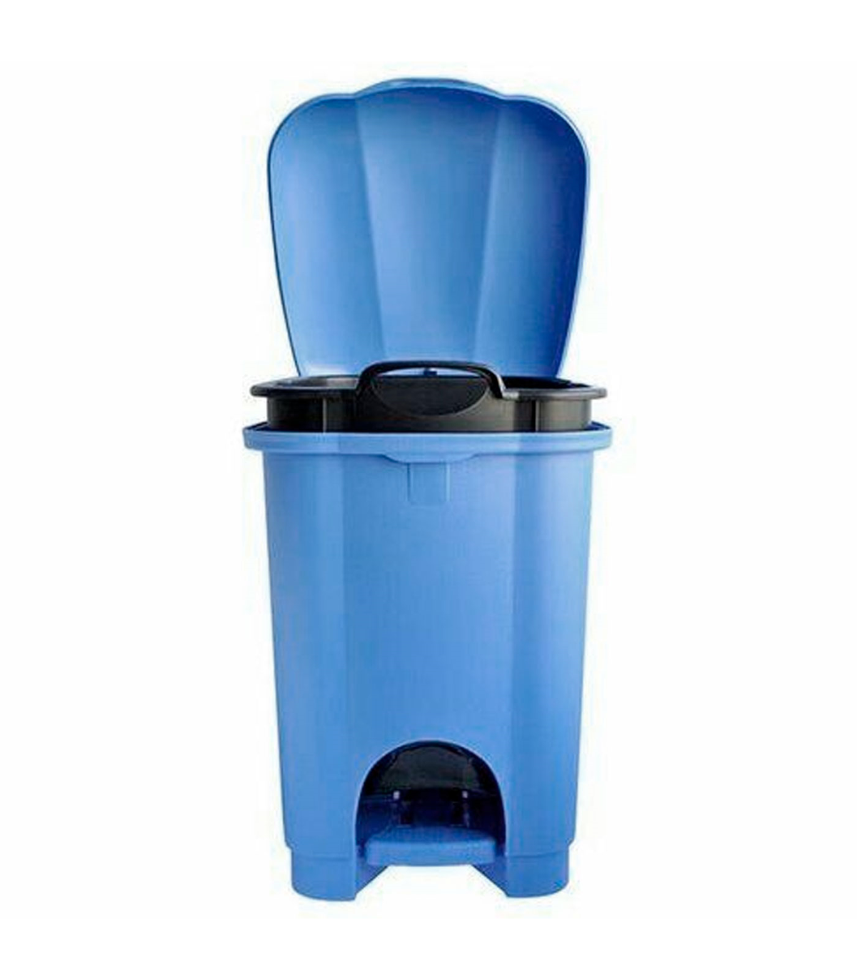 Tradineur - Cubo de basura con pedal, 1 compartimento, plástico, contenedor  de residuos, papelera, cocina, fabricado en España (