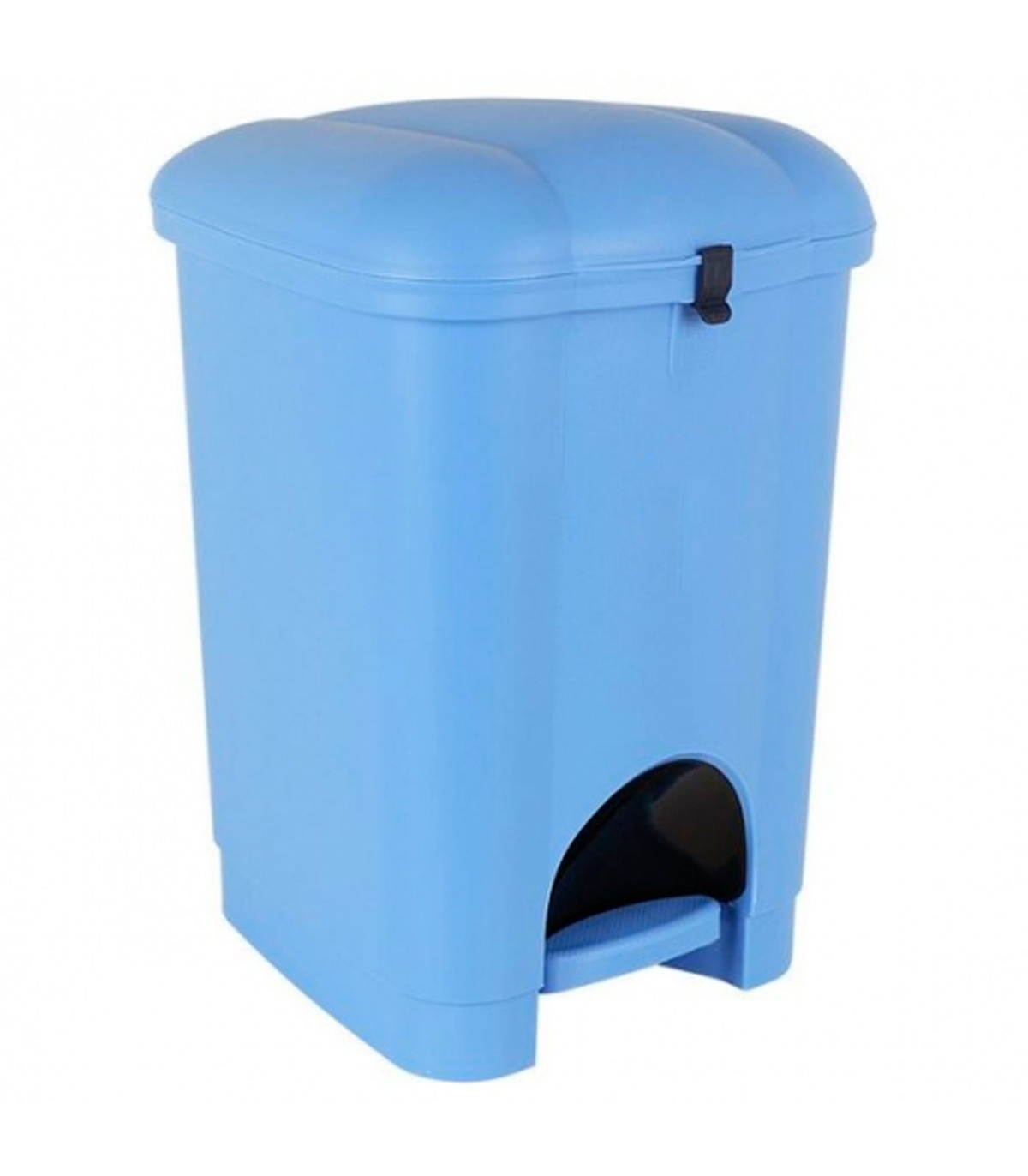 Tradineur - Cubo de basura con pedal y recipiente interior, plástico,  contenedor de residuos, papelera de cocina, reciclaje (Azu