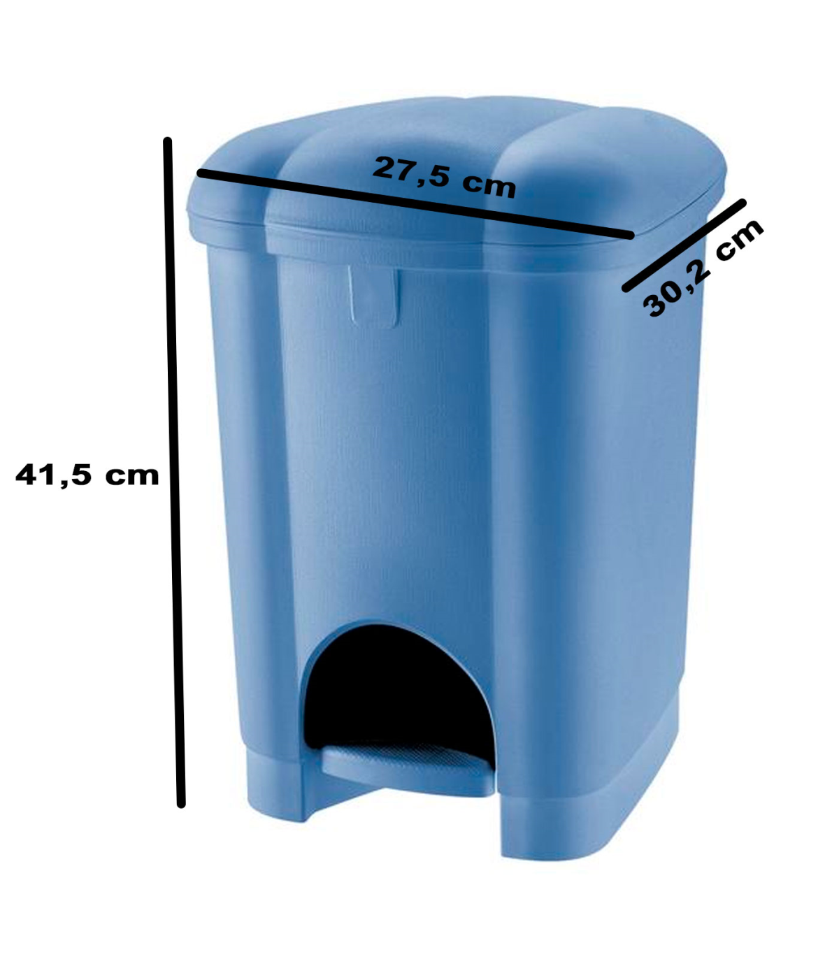 Tradineur - Cubo de basura doble de plástico con tapa, papelera, fácil  apertura con pedal, contenedor almacenamiento de residuos