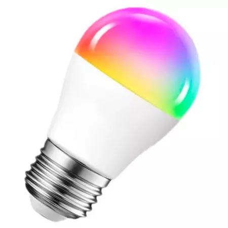 Bombilla led E27 6w luz fría 6400k A+ 93 x 50 mm 540 lm con memoria y mando regulador de colores con pila incluida