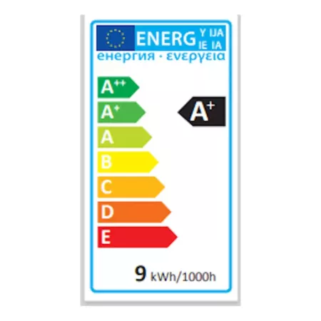 Bombilla led de 9w, de luz blanca fría, E27 con 85% de economizador de energía, 810 lm, 6400k, 20000h, 230v, 90w, A+, para difer