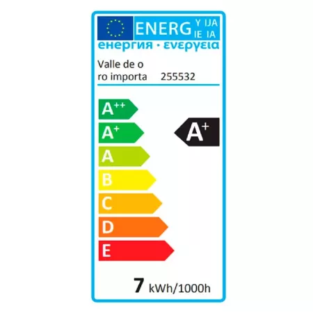 Tradineur - Bombilla LED GU10, 7W, luz cálida, 3000K, 525 lm, economizadora de energía 85%, A+, 58 x 49 mm
