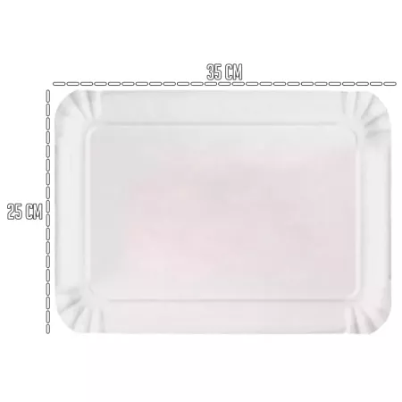 Tradienur - Pack de 6 bandejas con blondas rojas rectangular - Fabricación de cartón que incluyen blondas caladas 100% reciclabl
