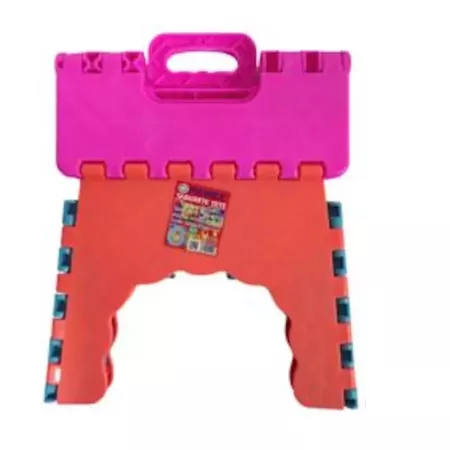 Tradineur - Taburete plegable de plástico para niños/as, ideal para casa, parque o playa. Asiento de plástico infantil con color