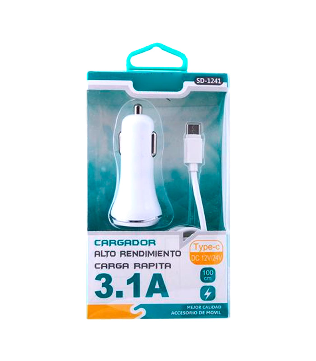 Tradineur - Cargado de mechero para coche - Cable USB Tipo-C - Alto  rendimiento / Carga rápida - 2 Puertos USB - Color Blanco