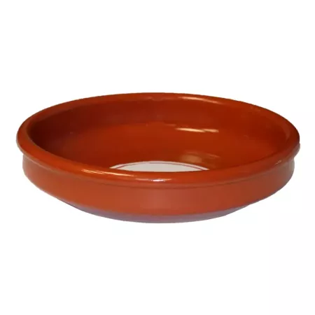 Tradineur - Pack de 12 Cazuelas redondas de barro - Aptas para vitro y horno - Ideales para guisos y asados caseros ? Ø 20 cm