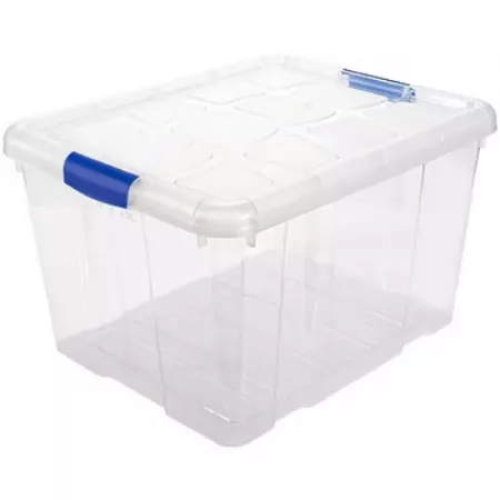 Caja Organizadora Transparente 25L con Tapa - Orden Fácil Caja Organizadora Transparente 25L con Tapa - Orden Fácil