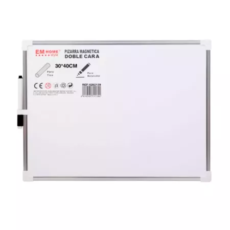 Pizarra Magnética Doble Cara 30x40 cm con Accesorios incluidos