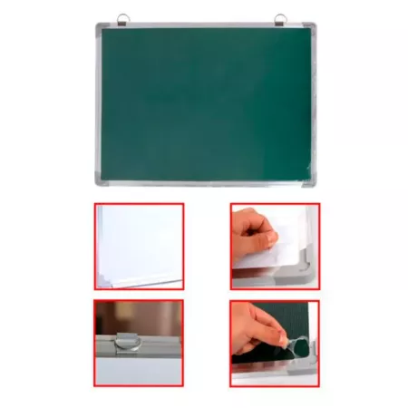 Pizarra Magnética 35x50 cm Doble Cara con Rotulador