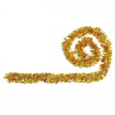 Guirnalda navideña dorada 180 cm espumillón brillante oropel decoración árbol chimenea escaleras fiestas bodas