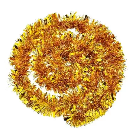 Guirnalda Navideña Dorada 180 cm Brillante para Fiestas