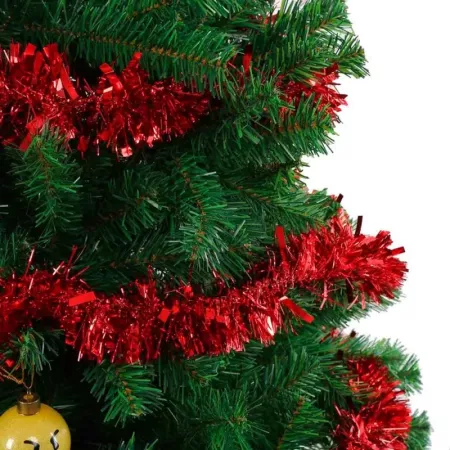 Guirnalda Navideña Roja 180 cm Brillante para Decorar