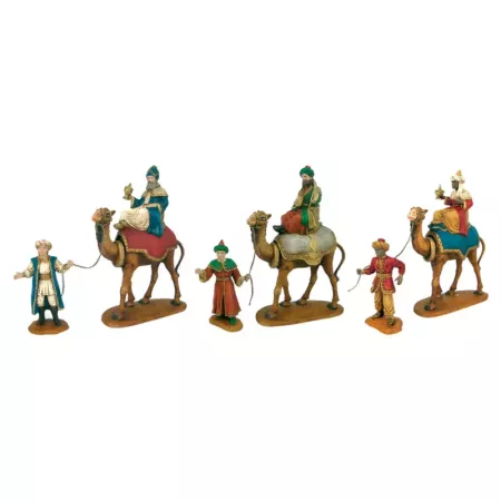Figuras Reyes Magos y Camellos 27 cm para Belén Navideño