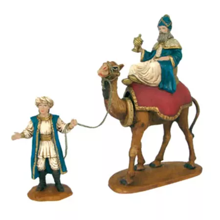Figuras Reyes Magos y Camellos 27 cm para Belén Navideño