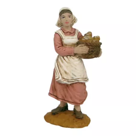 Pack 4 Figuras Campesinos y Pastor para Belén Navidad 8 cm