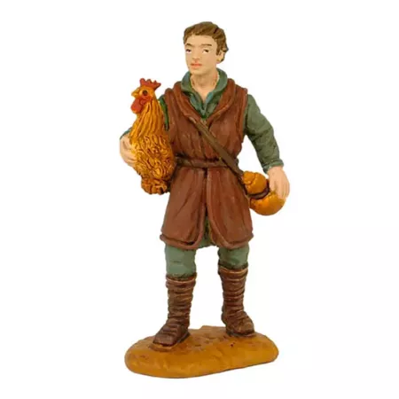 Set 4 Figuras Campesinos Belén 8 cm Decoración Navidad
