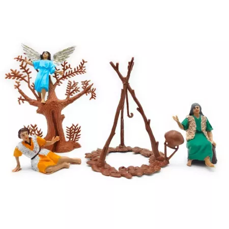 Figuras de Anunciación con Ángel 7 cm para Belén Navideño