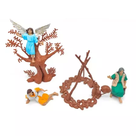 Figuras de Anunciación con Ángel 7 cm para Belén Navideño