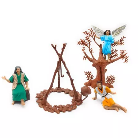 Figuras de Anunciación con Ángel 7 cm para Belén Navideño