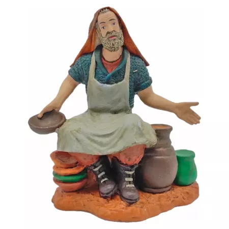 Figura Alfarero para Belén 11x9,5x5,5 cm Artesanal