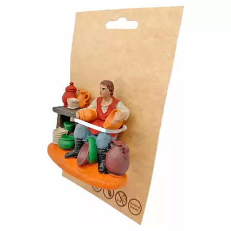 Figura Alfarero Belén Navidad 7,3x8,7x4,2 cm Tradicional