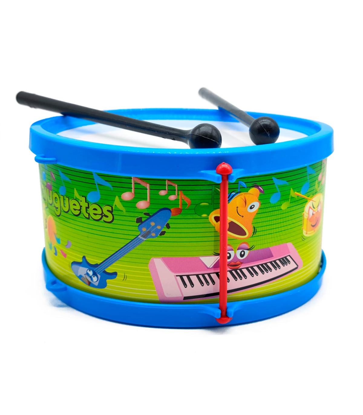 Tradineur - Tambor de juguete - Fabricado en España - Instrumento musicales  para niños - Ø 19 x 9,6 cm - Color Surtido