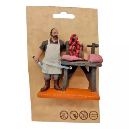 Figura de Carnicero para Belén 8,5x9 cm - Decoración Tradicional