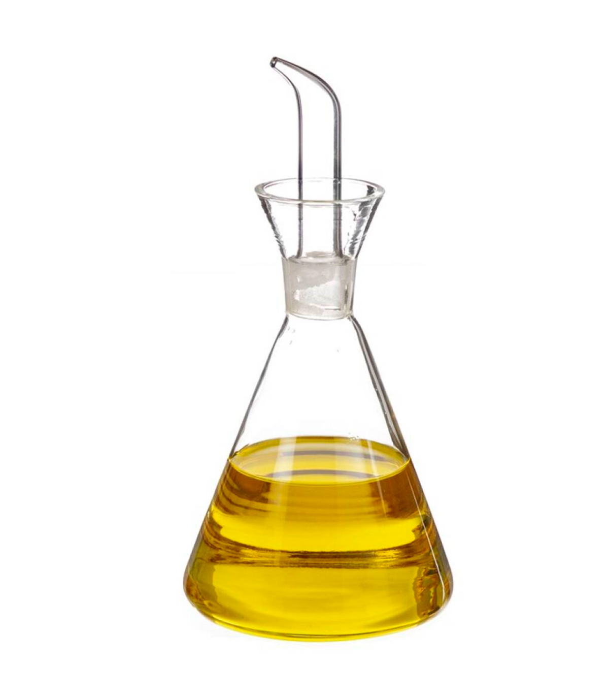 Tradineur - Aceitera de cristal a rayas con pulverizador de spray,  dispensador rellenable para aceite, vinagre, aliñar ensaladas