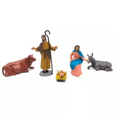Figuras Belén Navideño 10 cm | Jesús, Virgen y José Tradicional